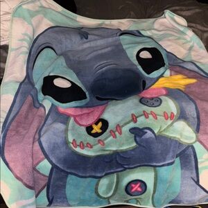 Hot Topic Blue and Purple Stitch Blanket